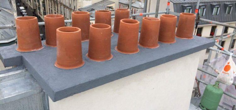 Rénovation des souches de cheminées sur les toit de Paris Rénovation des souches de cheminées sur les toit de Paris